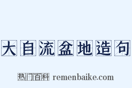 大自流盆地造句是什么意思的图片